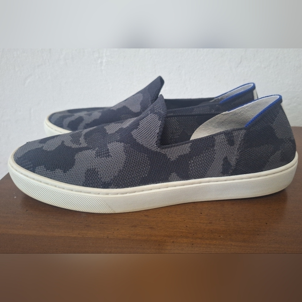 Rothy's The Original Slip On Sneakers Shoes Gray Camo Camouflage Retired Size 9 - Picture 6 of 14